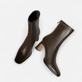 Yseult | Square Toe Block Heel Ankle Boots