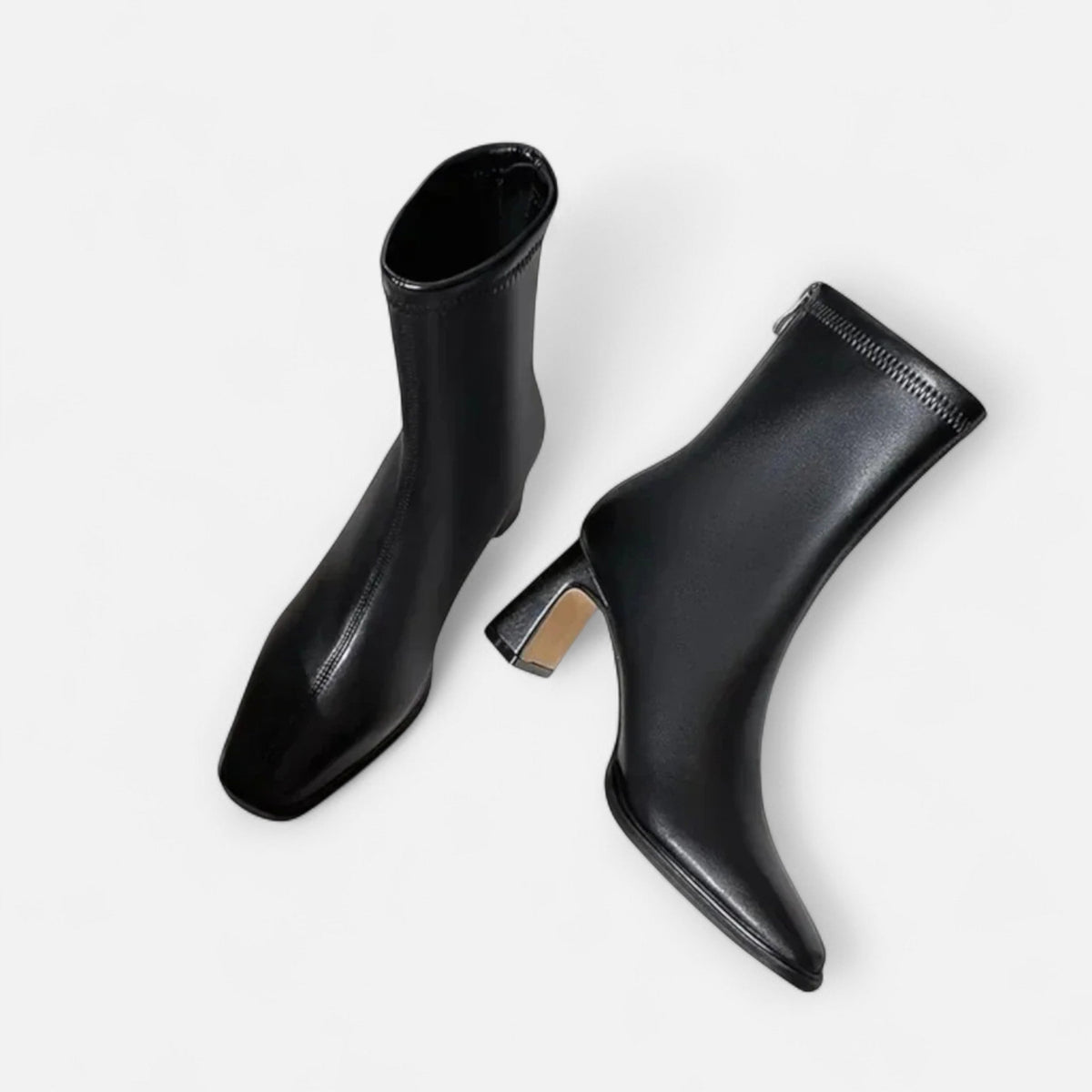 Yseult | Square Toe Block Heel Ankle Boots