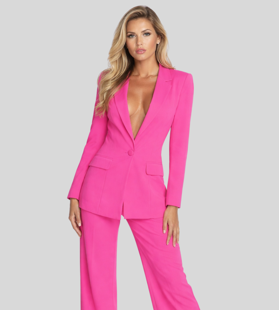 Susannah | Tailored Blazer & Wide Leg Trouser Suit Set