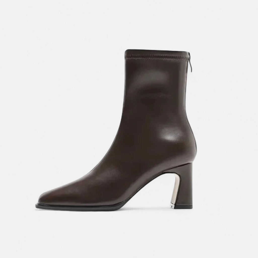 Yseult | Square Toe Block Heel Ankle Boots