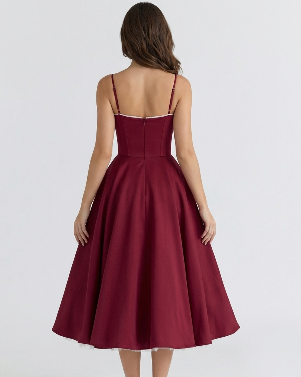 Willa | Corset Tulle Midi Dress
