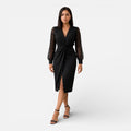 Nora | Lace-Sleeve Midi Dress