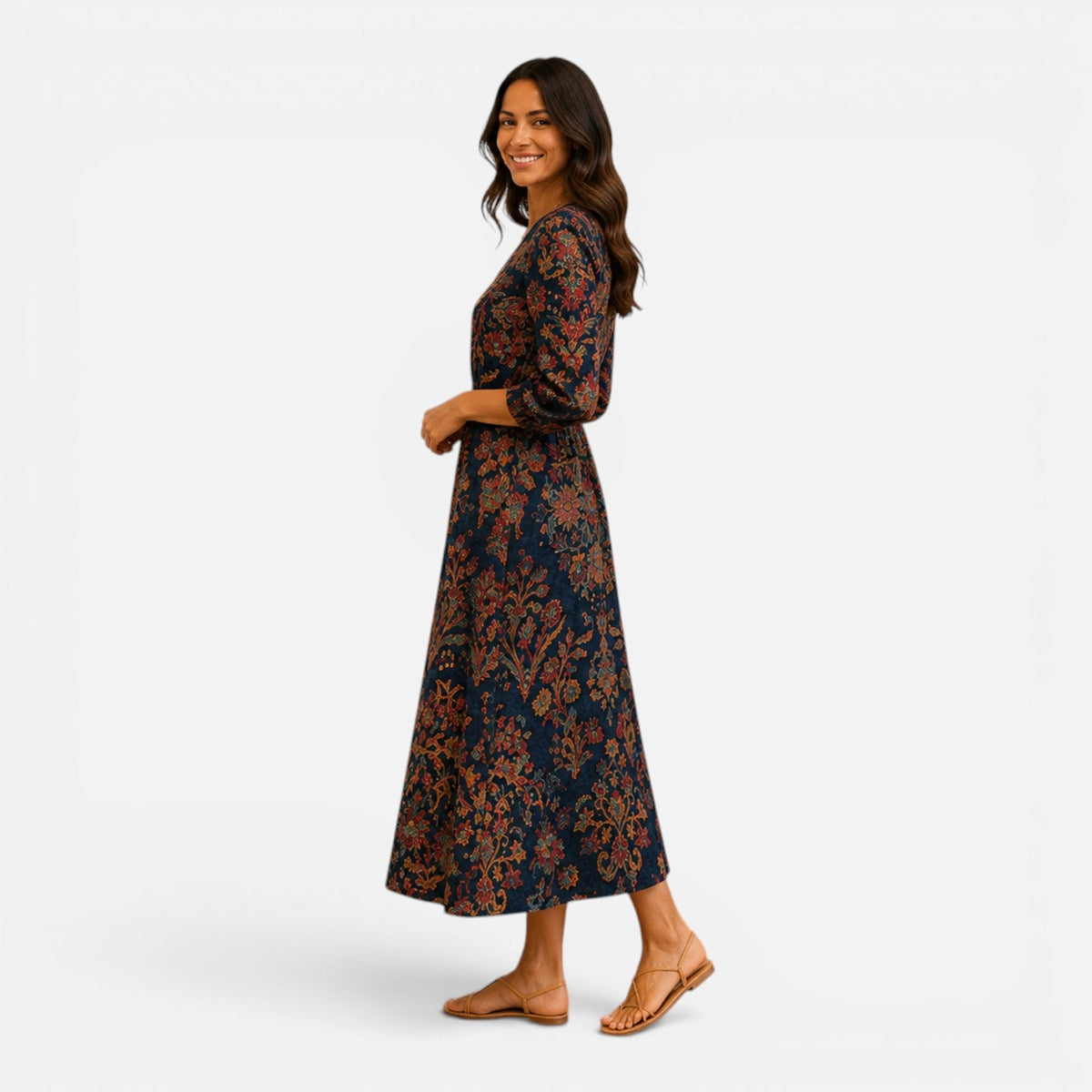 Lianna | Floral Flowing Midi Dress