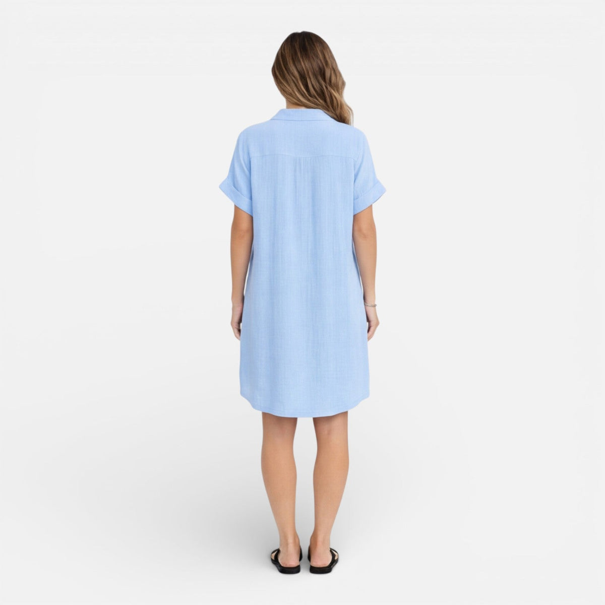 Lily | Linen Shirt Dress with Pockets