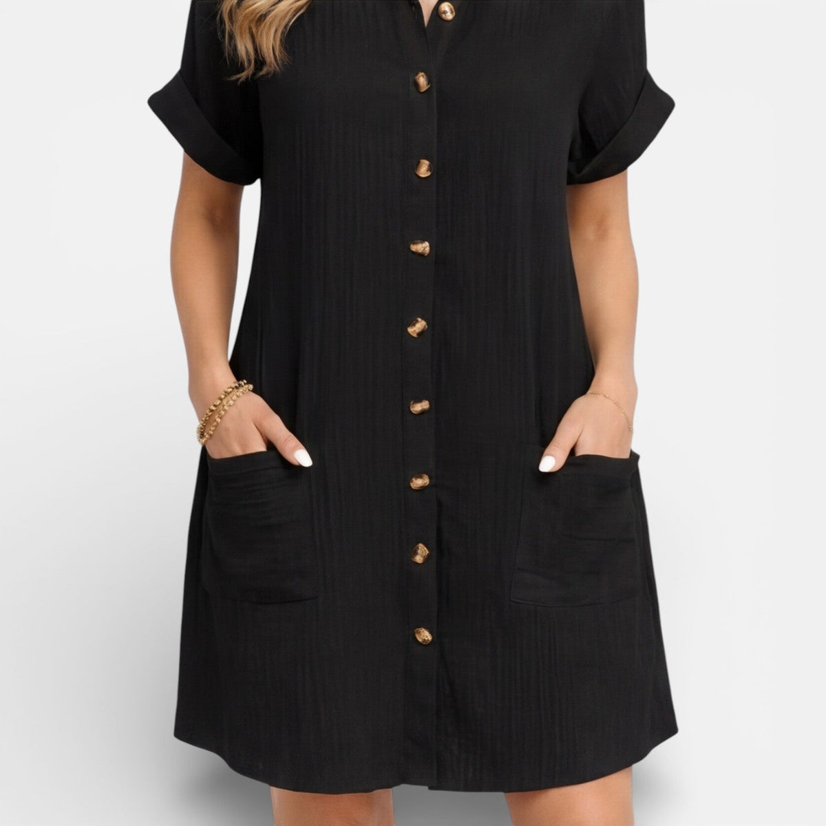 Lily | Linen Shirt Dress with Pockets