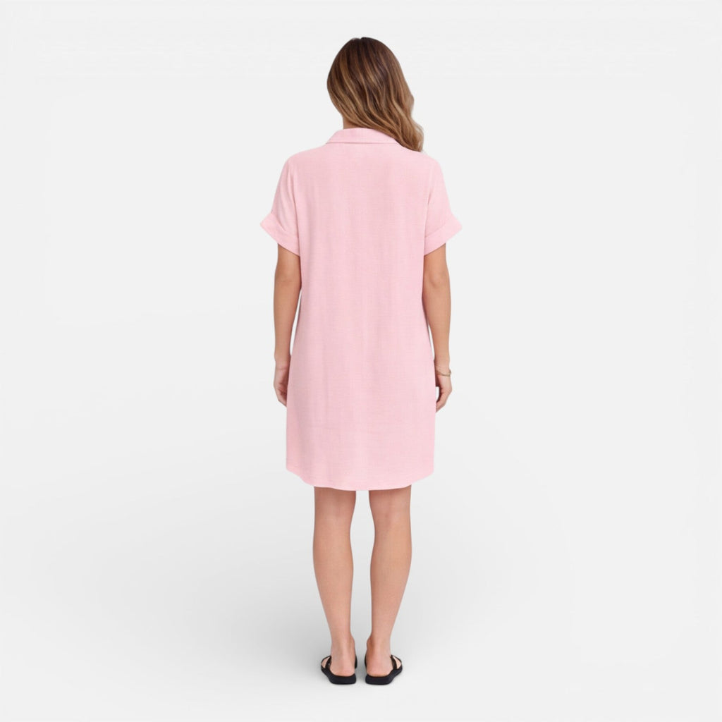 Lily | Linen Shirt Dress with Pockets