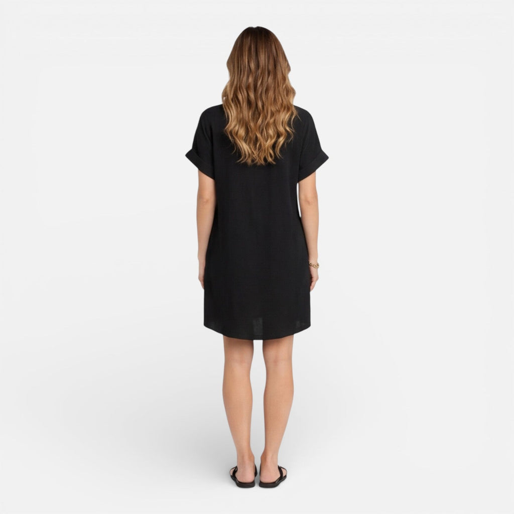 Lily | Linen Shirt Dress with Pockets