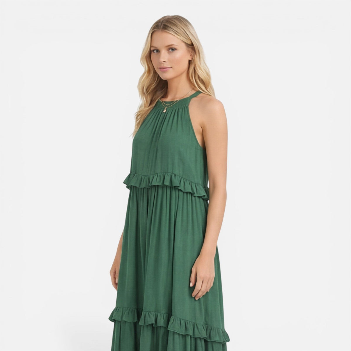 Mia | Tiered Halter Maxi Dress