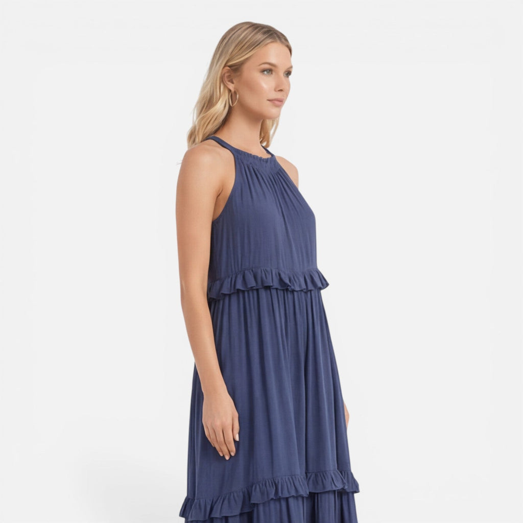 Mia | Tiered Halter Maxi Dress