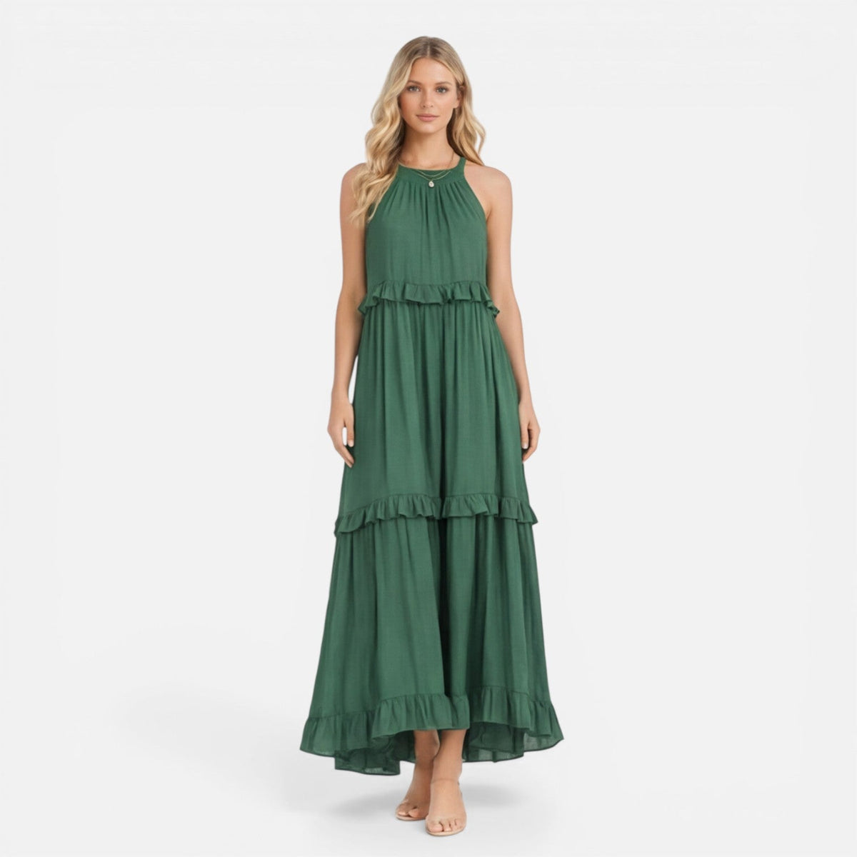 Mia | Tiered Halter Maxi Dress