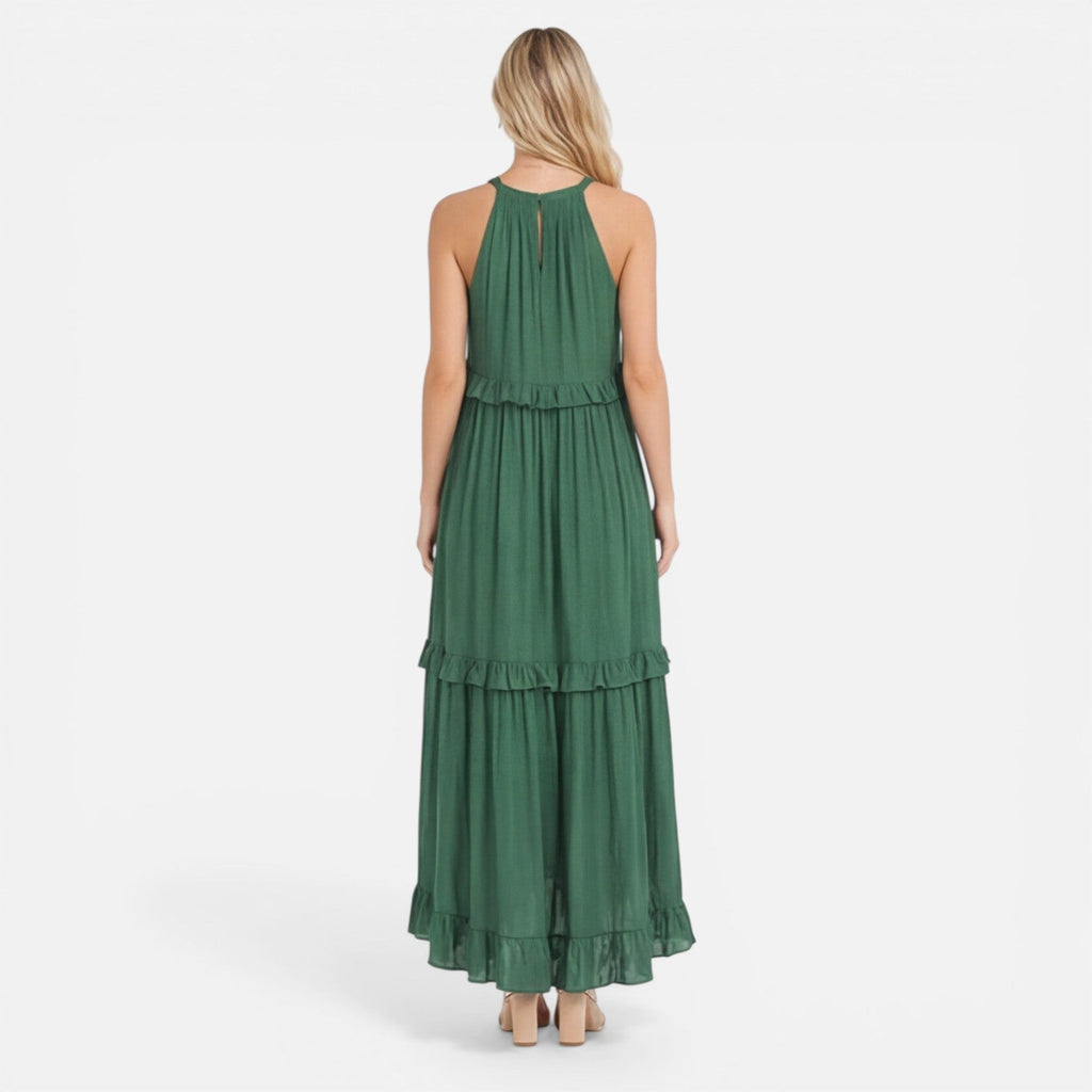 Mia | Tiered Halter Maxi Dress
