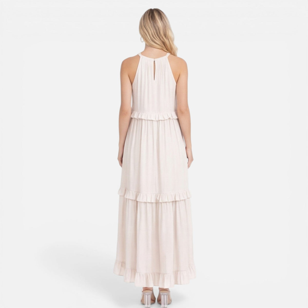Mia | Tiered Halter Maxi Dress