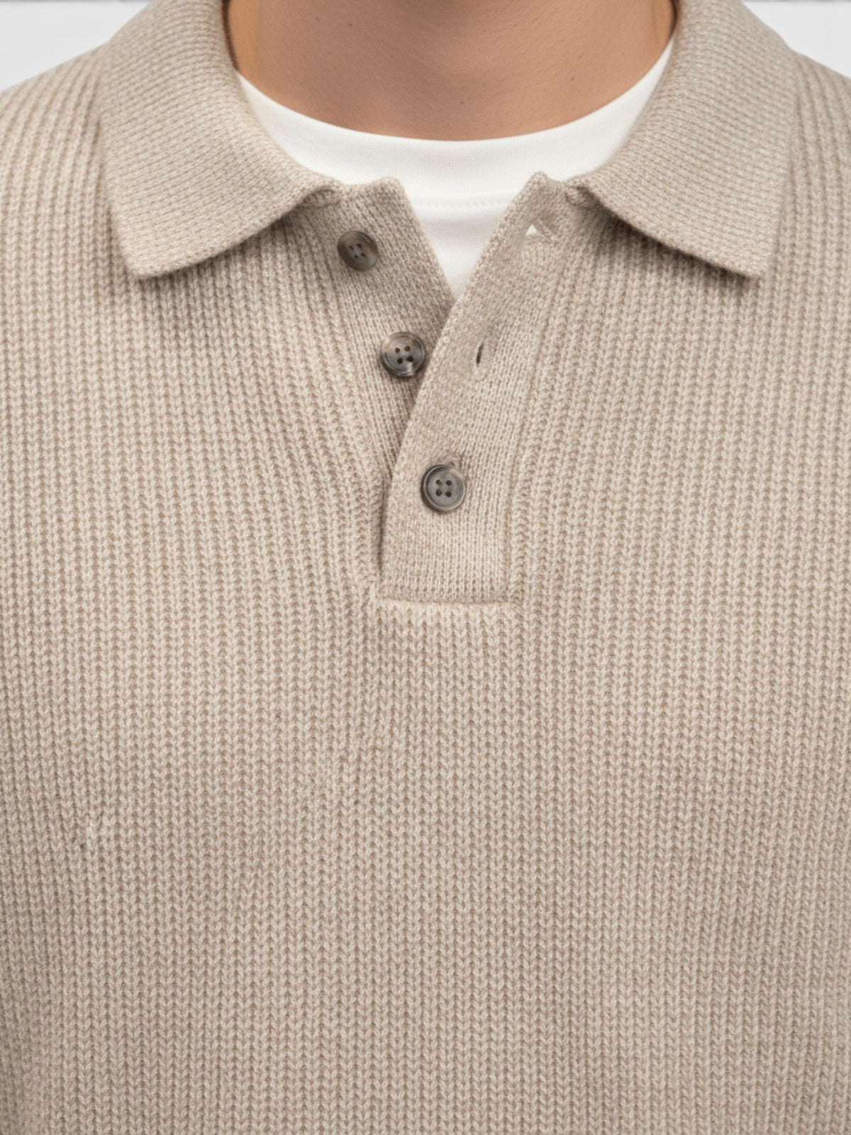 Yale | Ribbed Knit Polo Sweater