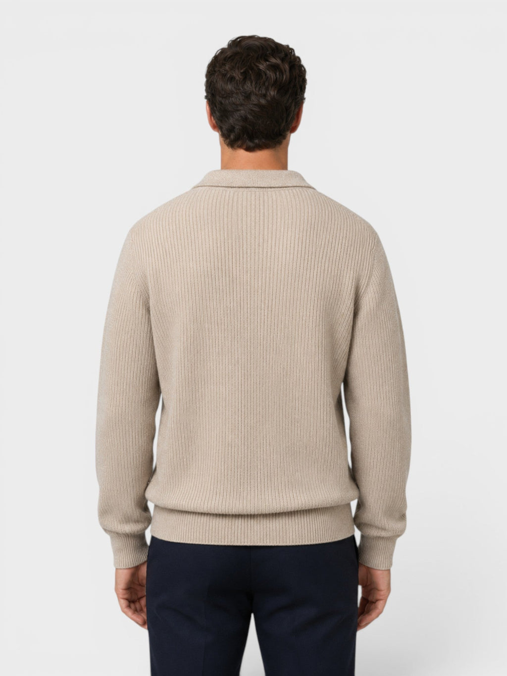 Yale | Ribbed Knit Polo Sweater