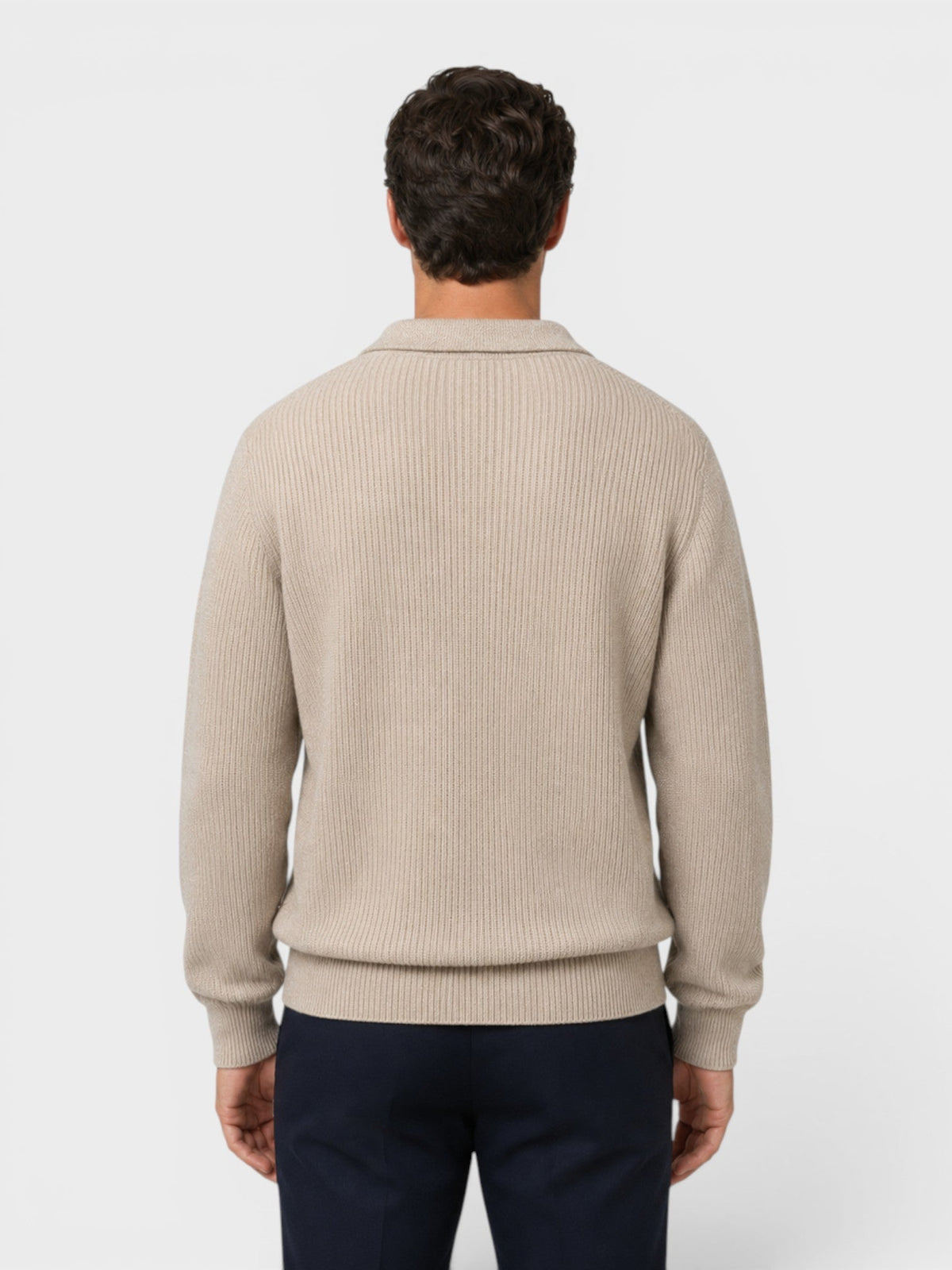 Yale | Ribbed Knit Polo Sweater