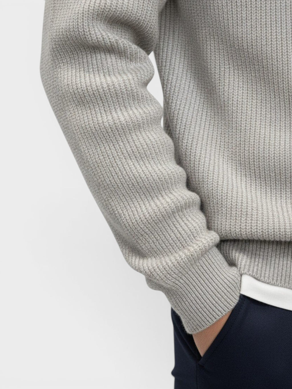 Yale | Ribbed Knit Polo Sweater