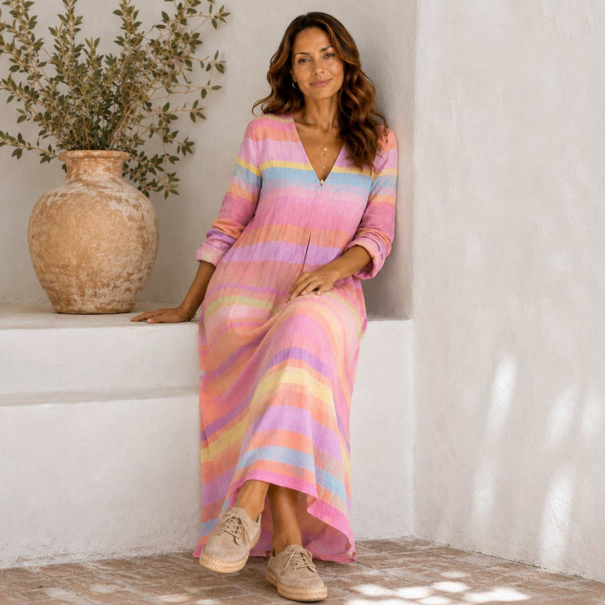 Ruby | Striped Maxi Dress