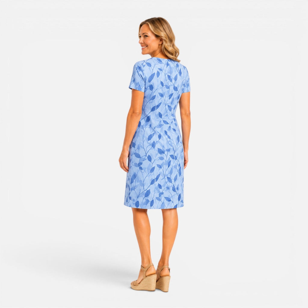 Ivy | Printed V-Neck Midi Dress