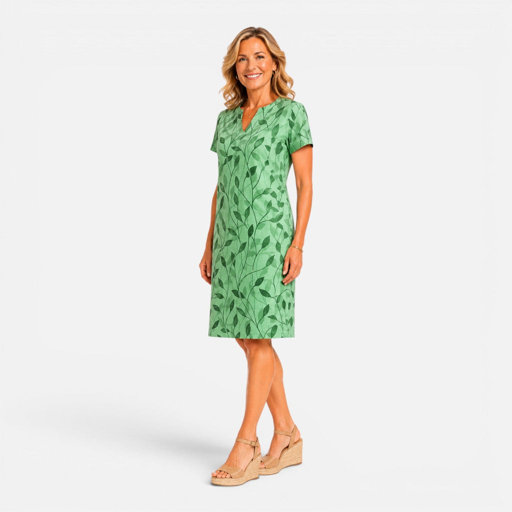 Ivy | Printed V-Neck Midi Dress