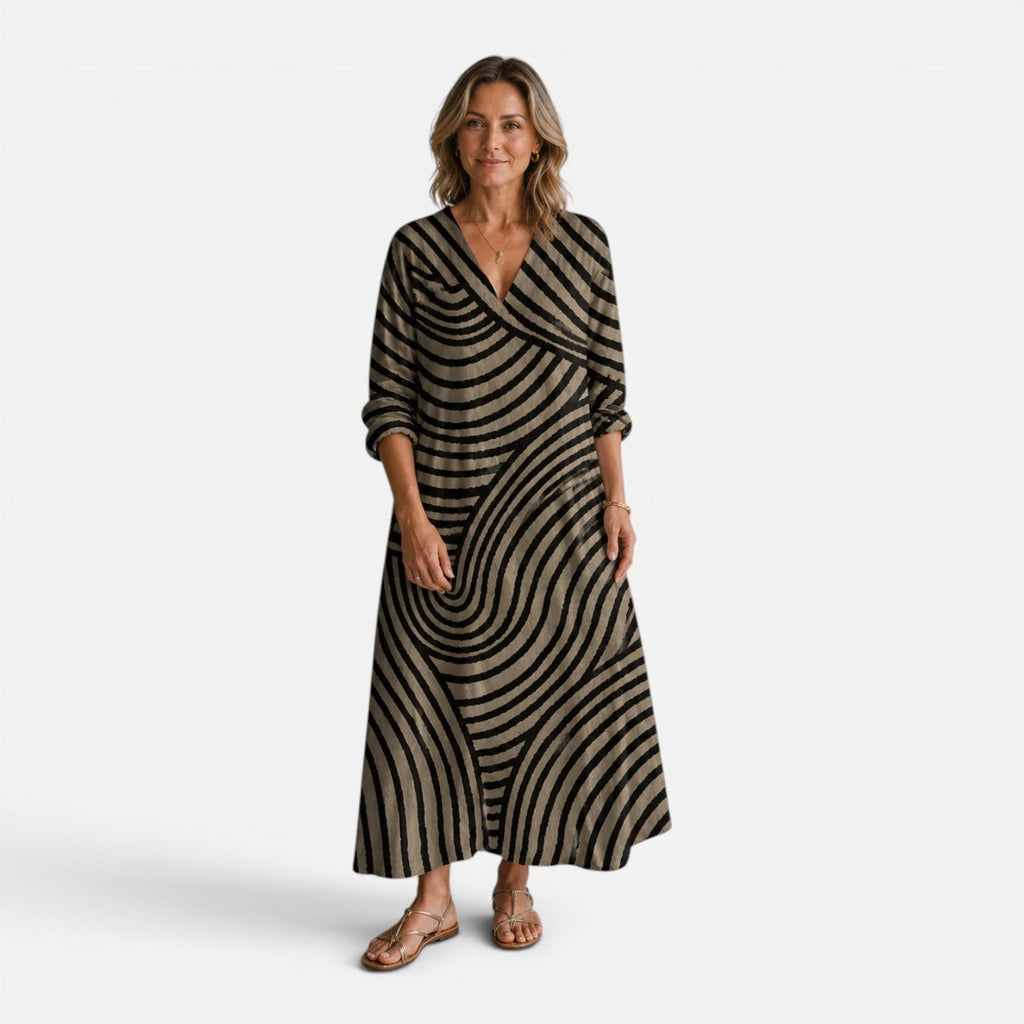 Lorelei | Abstract Print Flowy Maxi Dress