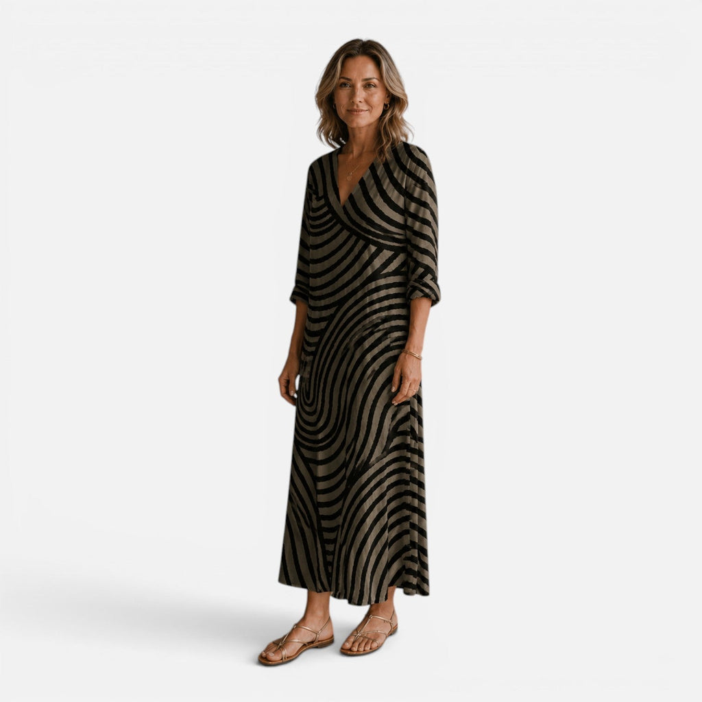 Lorelei | Abstract Print Flowy Maxi Dress