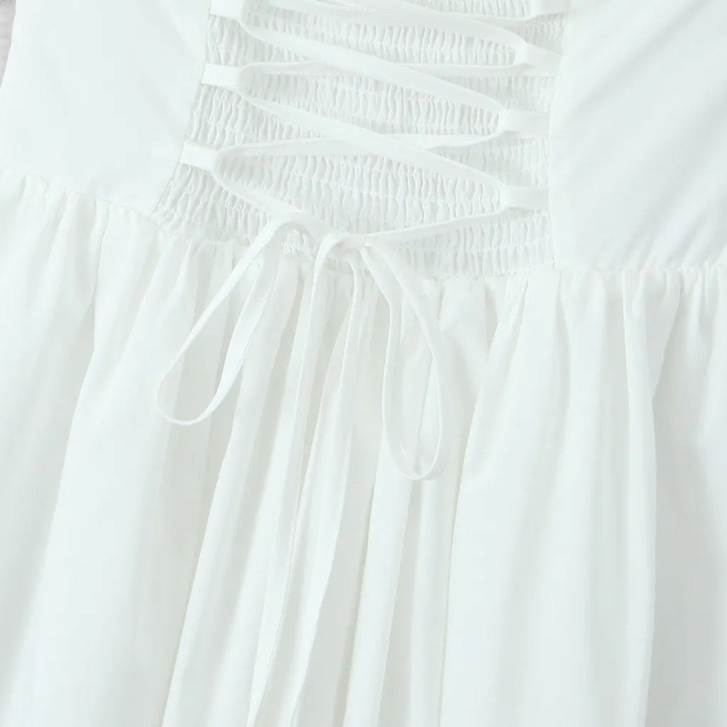 Magnolia | Backless Corset Halter Midi Dress