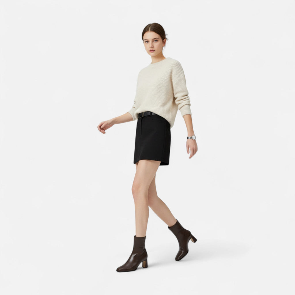 Yseult | Square Toe Block Heel Ankle Boots