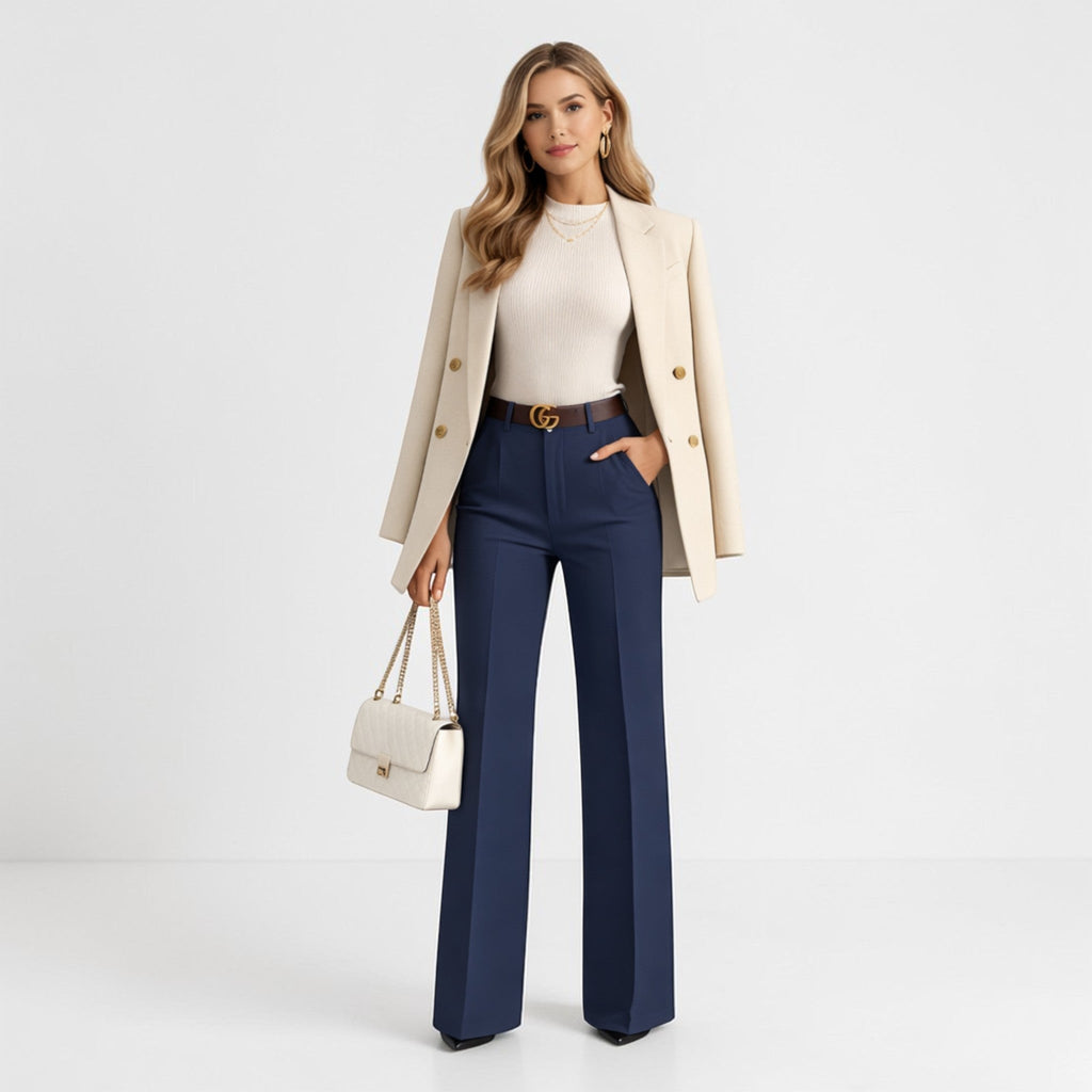 Calantha | High Waist Wide Leg Trousers
