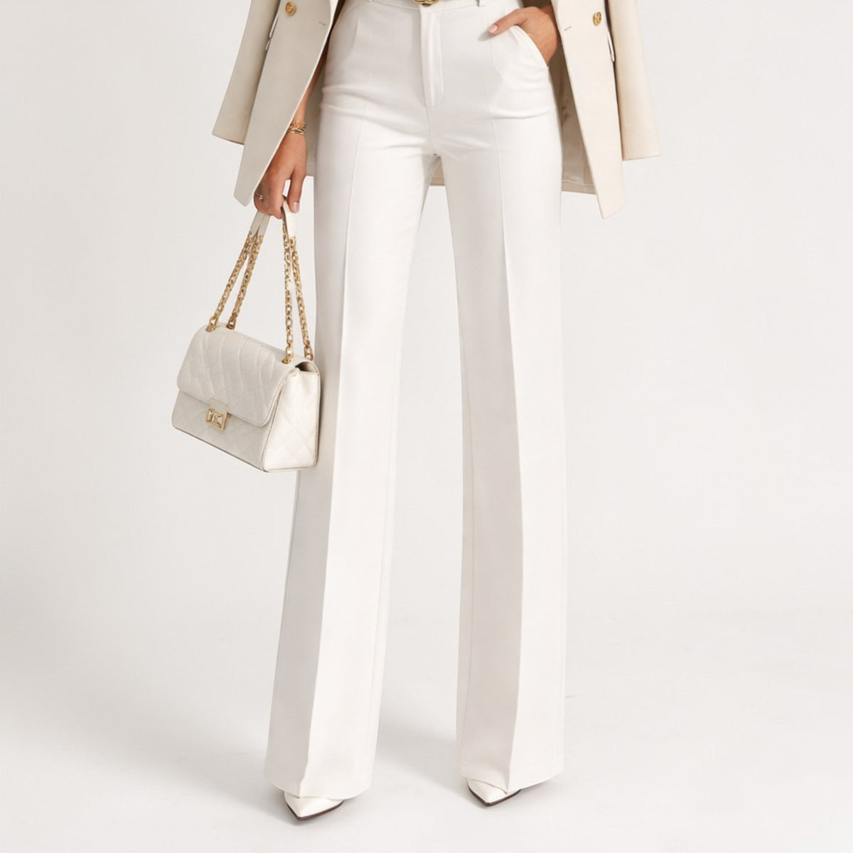 Calantha | High Waist Wide Leg Trousers