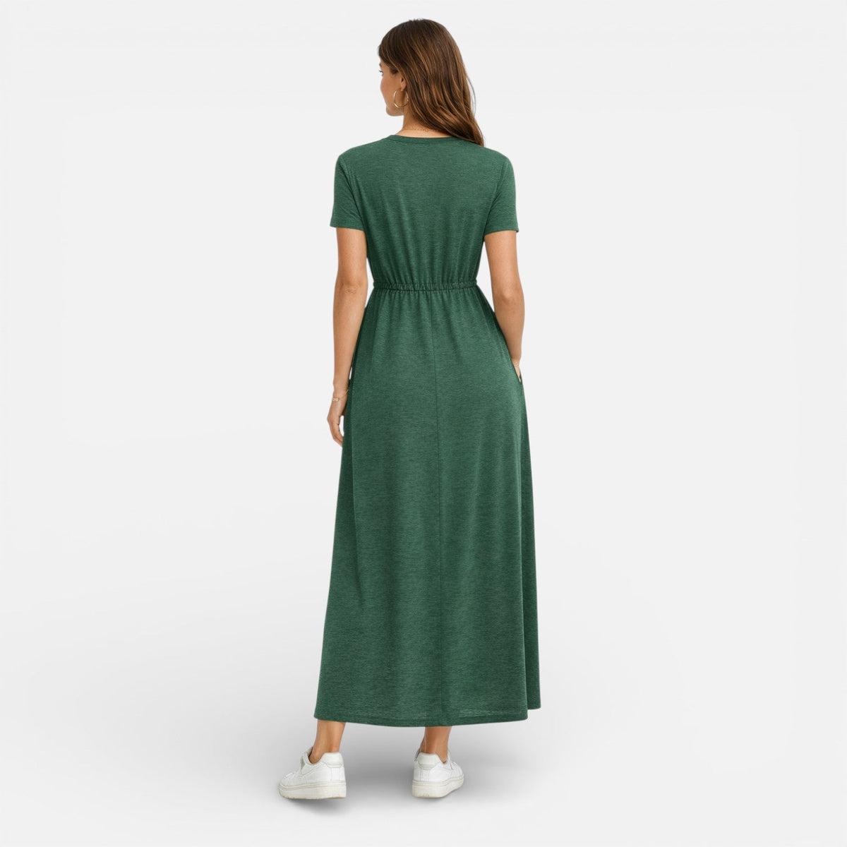 Millie | Cotton Short Sleeve Maxi Dress