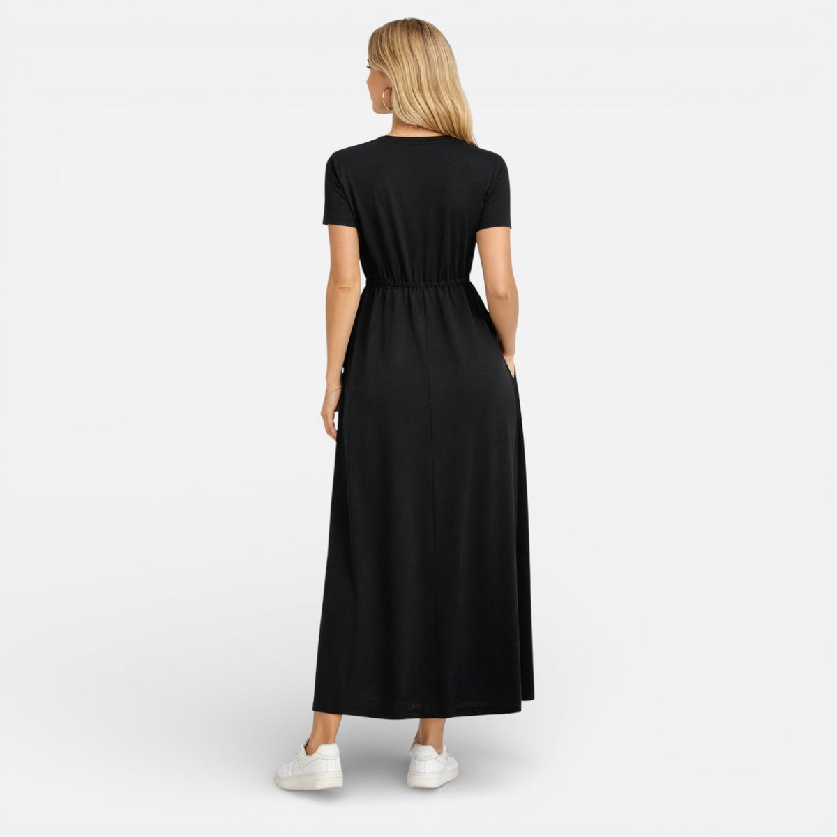Millie | Cotton Short Sleeve Maxi Dress