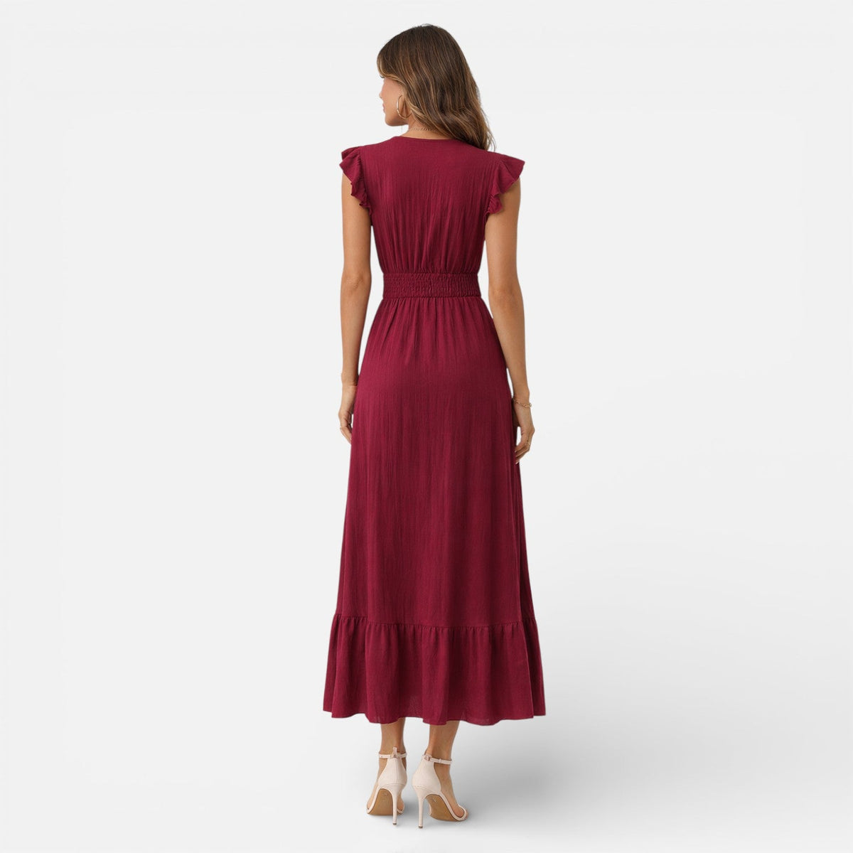 Vera | Wrap Silhouette Sleeveless Maxi Dress