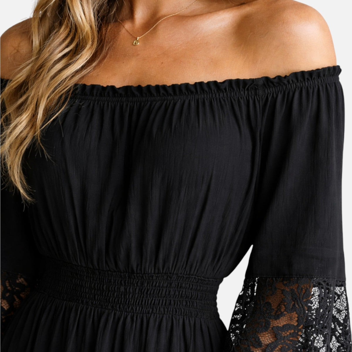 Josie | Off-Shoulder Lace Maxi Dress