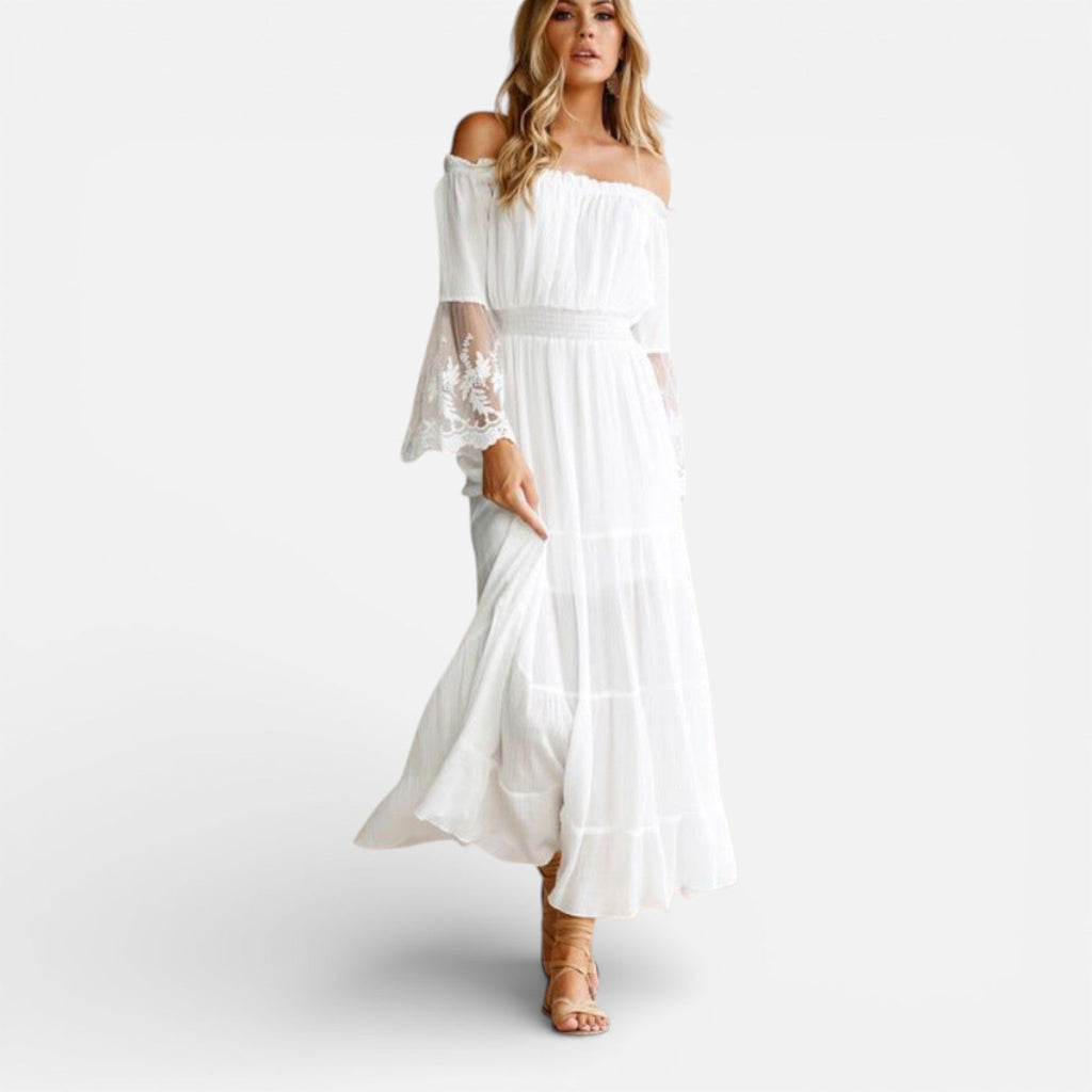 Josie | Off-Shoulder Lace Maxi Dress