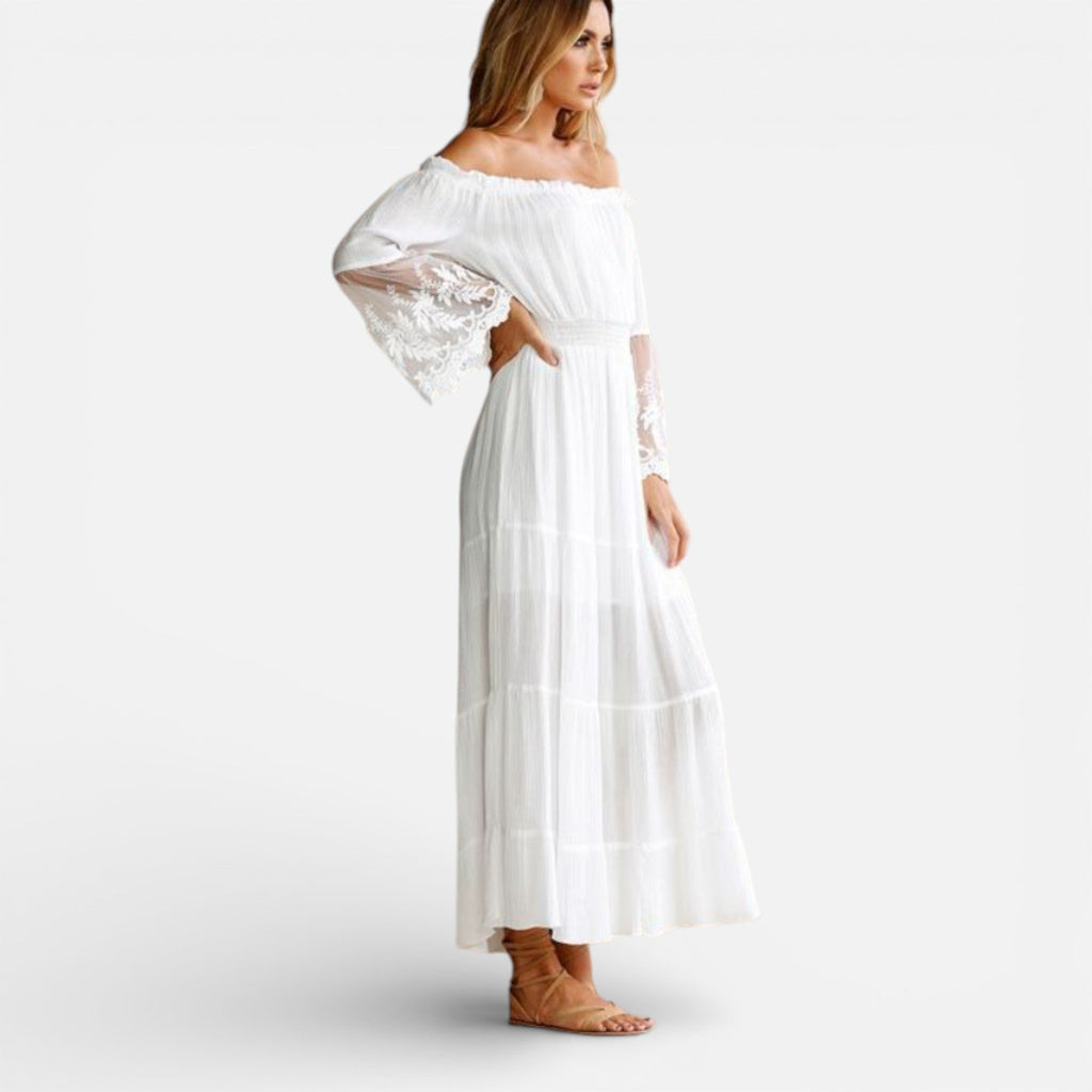 Josie | Off-Shoulder Lace Maxi Dress