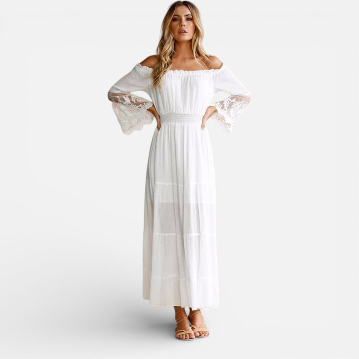 Josie | Off-Shoulder Lace Maxi Dress
