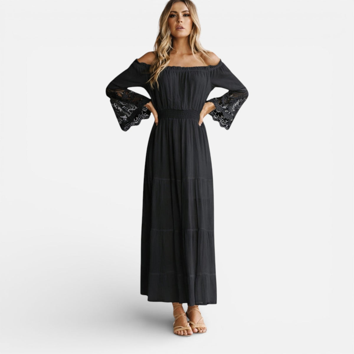 Josie | Off-Shoulder Lace Maxi Dress