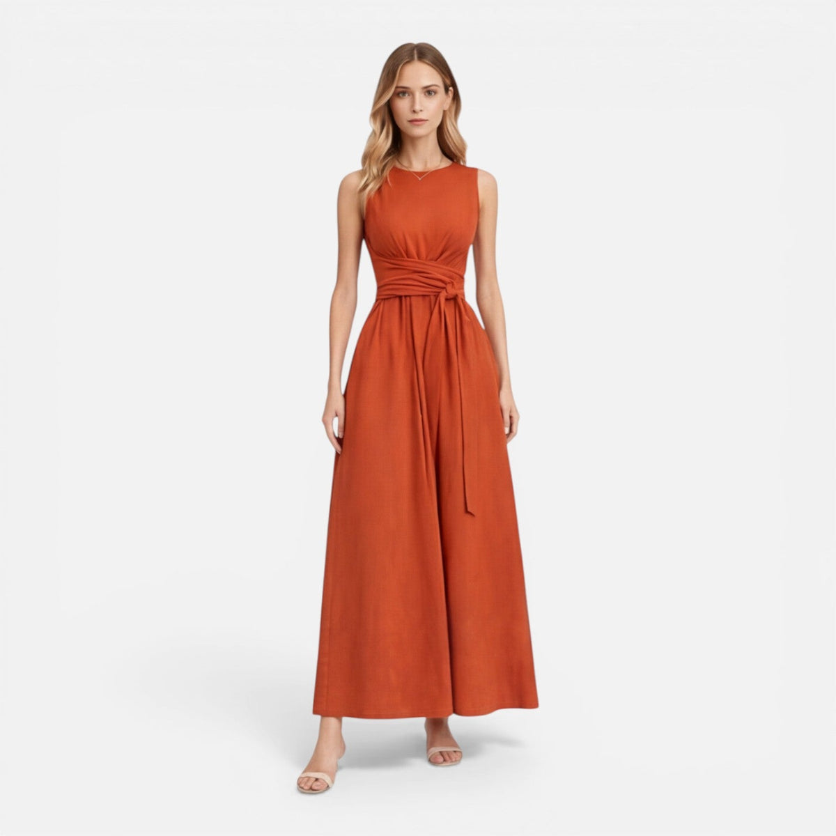Giselle | Twist Waist Sleeveless Maxi Dress