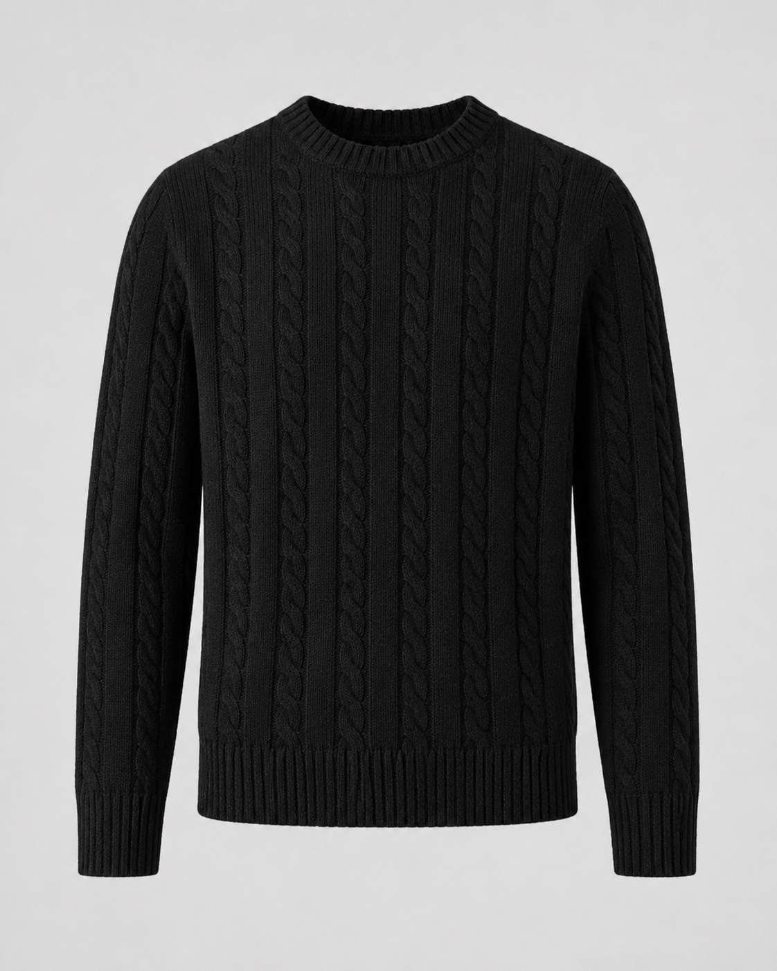 Jarl | Cable Knit Crew Neck Sweater