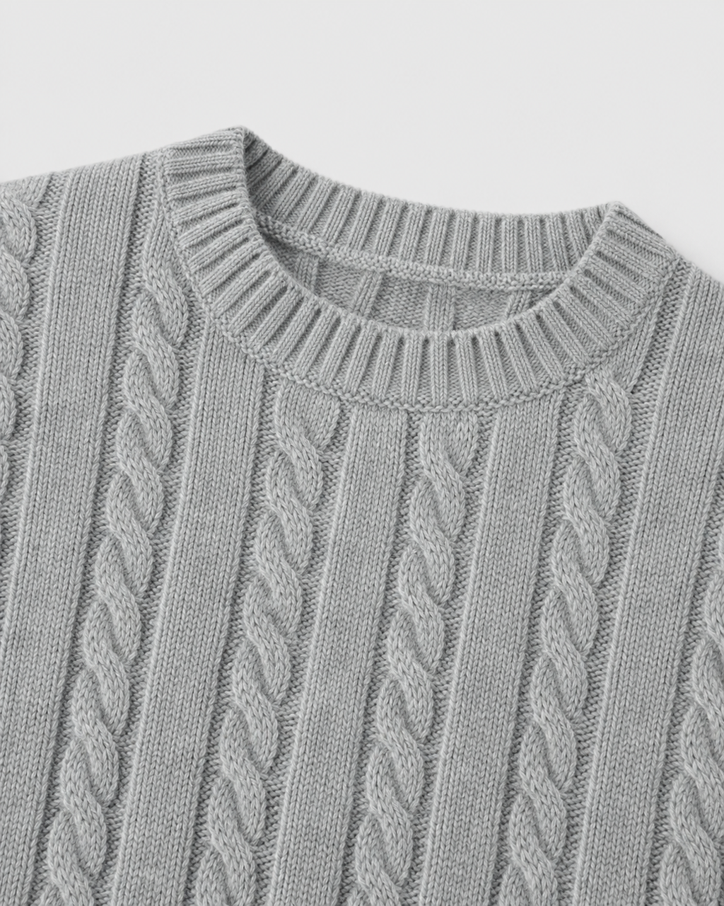 Jarl | Cable Knit Crew Neck Sweater