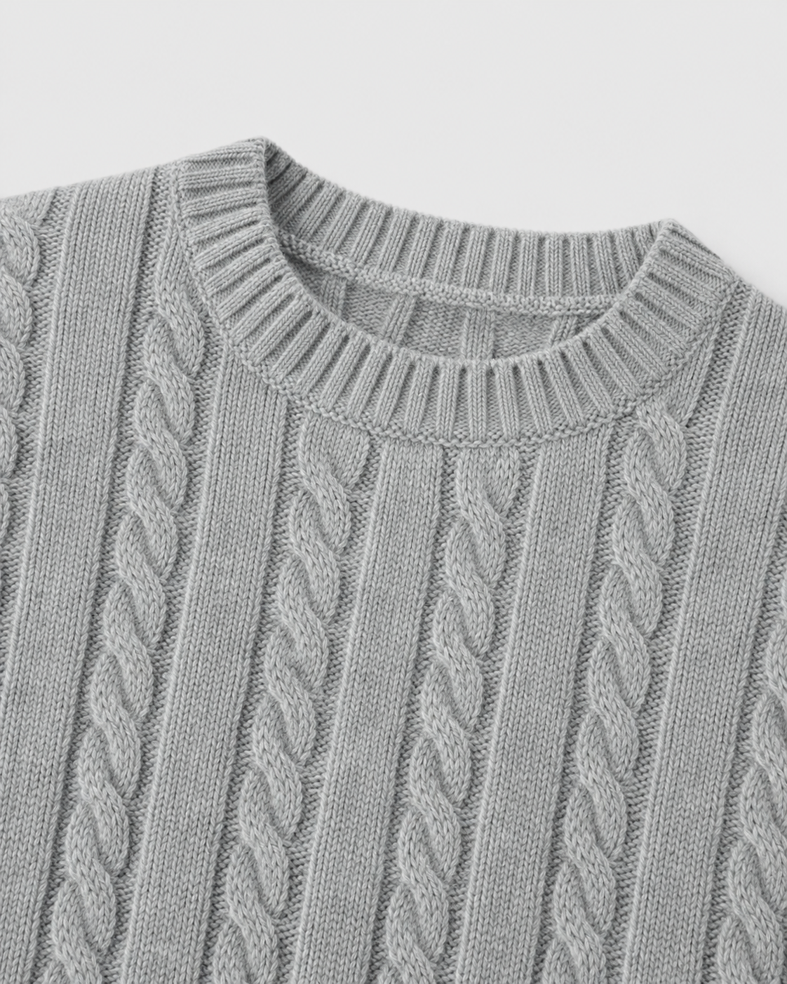 Jarl | Cable Knit Crew Neck Sweater
