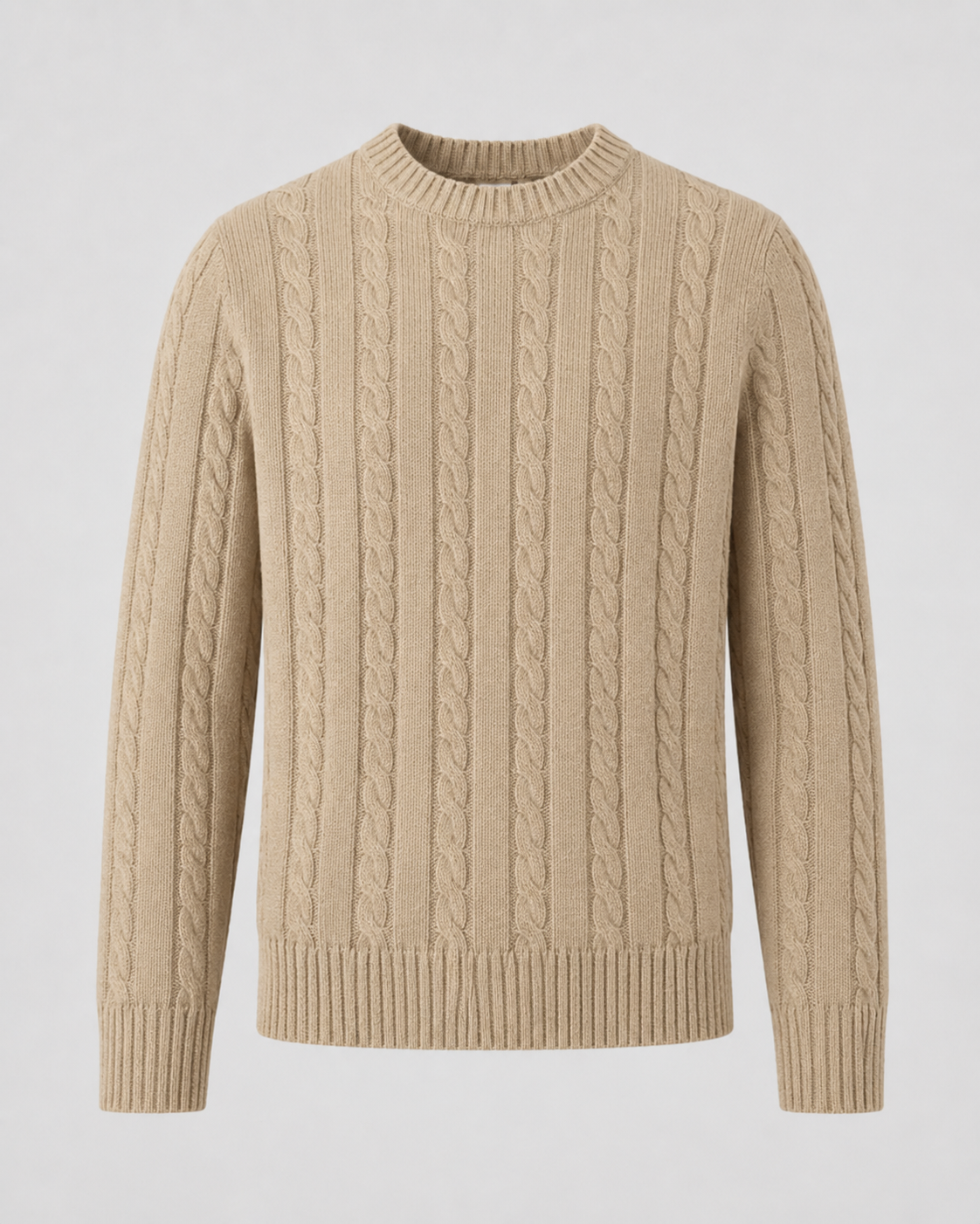 Jarl | Cable Knit Crew Neck Sweater