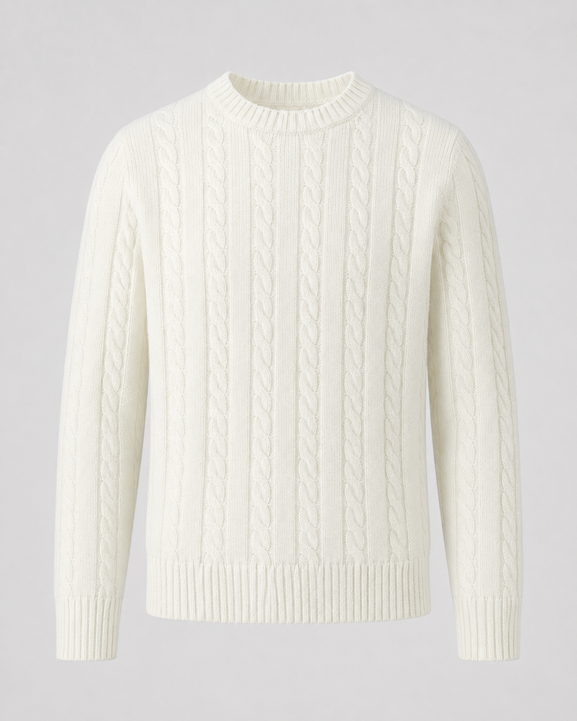 Jarl | Cable Knit Crew Neck Sweater