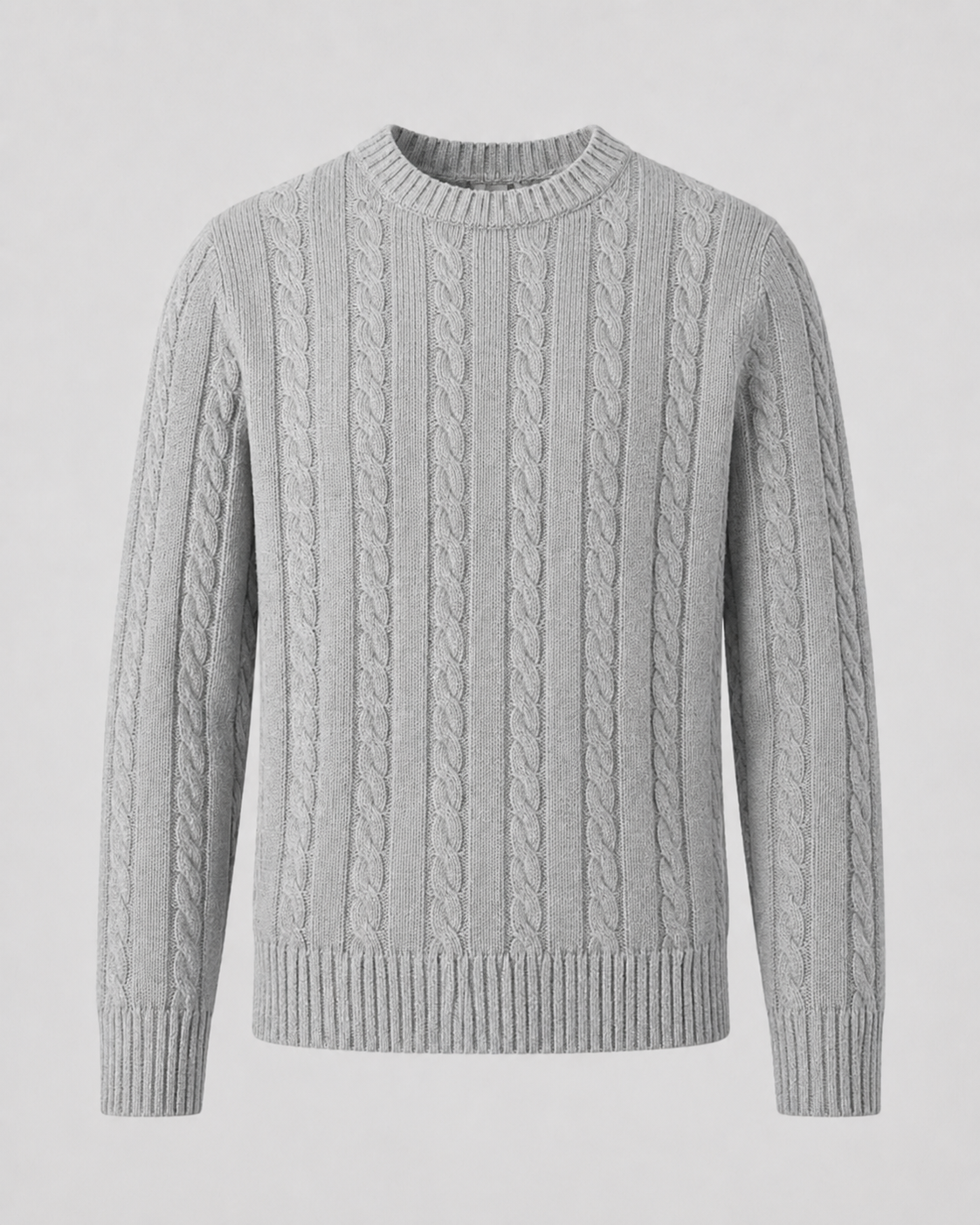 Jarl | Cable Knit Crew Neck Sweater