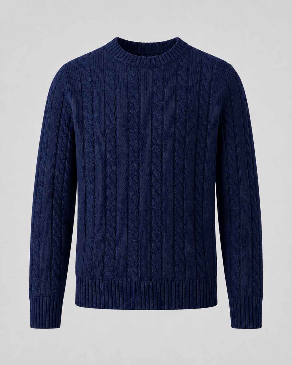 Jarl | Cable Knit Crew Neck Sweater