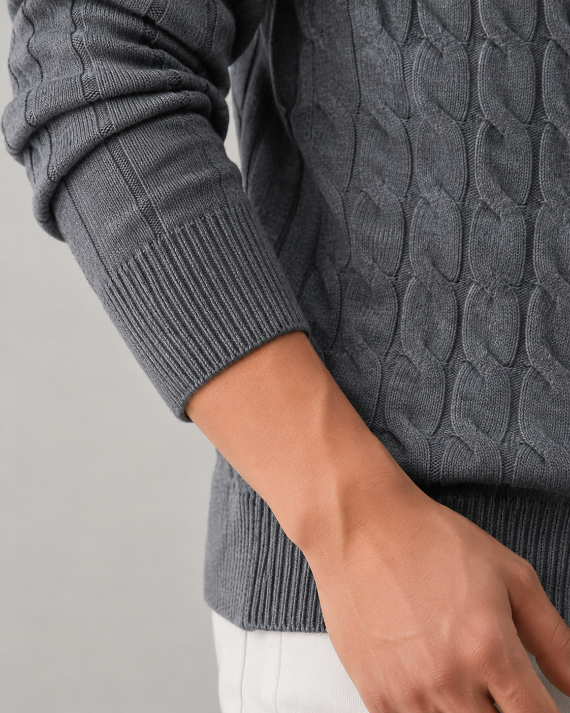 Zane | Cable Knit Zip Cardigan