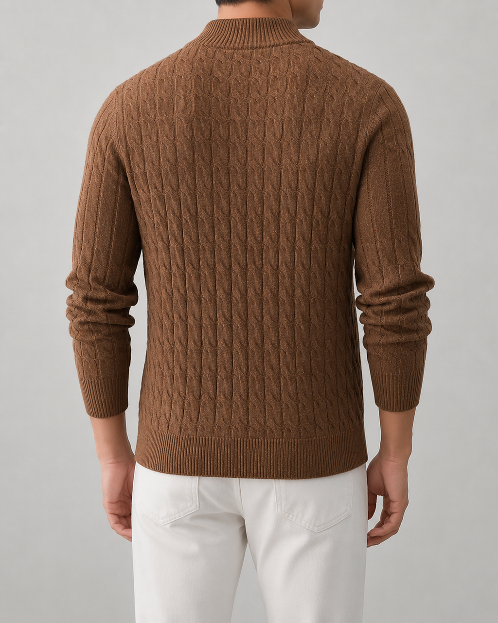 Zane | Cable Knit Zip Cardigan