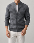 Zane | Cable Knit Zip Cardigan