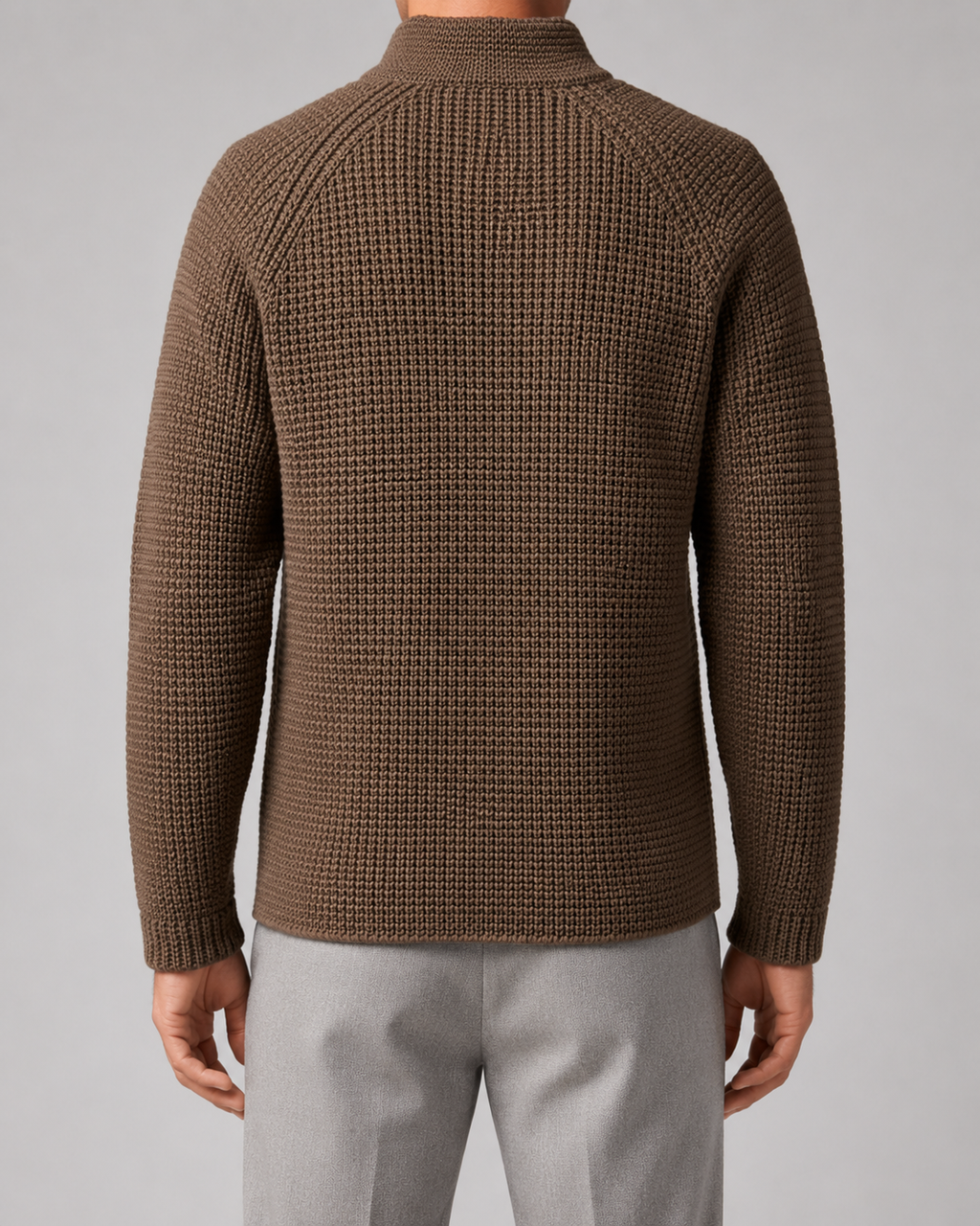 Ewan | Chunky Knit Cardigan with Stand Collar