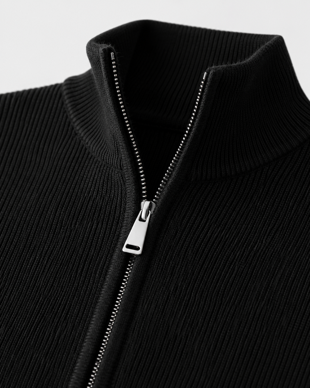Wolfgang | Full-Zip Knit Cardigan with Stand Collar